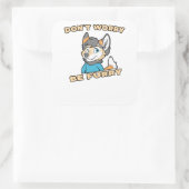 Furry Furry Fandom Fursuetギフトを心配するな スクエアシール (バッグ)