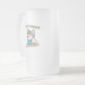 Furry Furry Fandom Fursuetギフトを心配するな フロストグラスビールジョッキ (正面左)