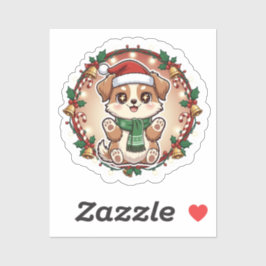 Furry Holiday Cheer Custom-Cut Vinyl Sticker シール
