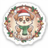 Furry Holiday Cheer Custom-Cut Vinyl Sticker シール (正面)