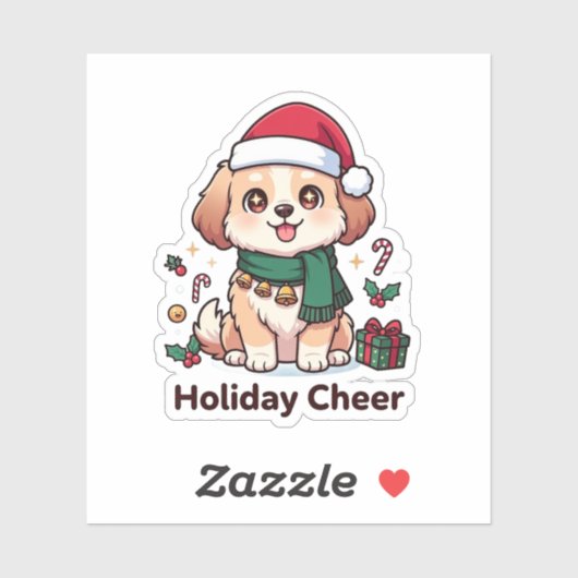 Furry Holiday Cheer Custom-Cut Vinyl Sticker シール (シート)
