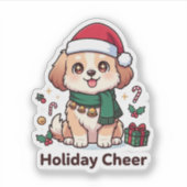  Furry Holiday Cheer Custom-Cut Vinyl Sticker シール (正面)