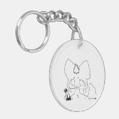 furry island fox and furry island mark key ring キーホルダー (正面左)