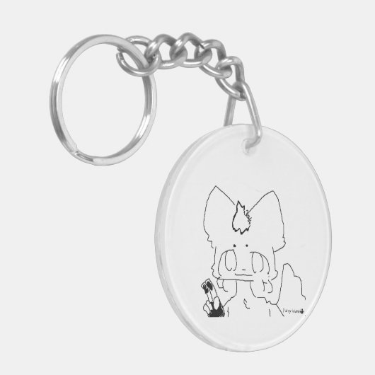 furry island fox and furry island mark key ring キーホルダー (正面左)
