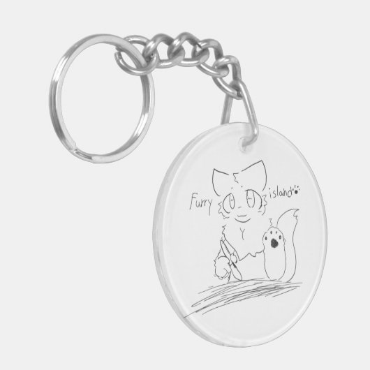 furry island fox and furry island mark key ring キーホルダー (正面左)
