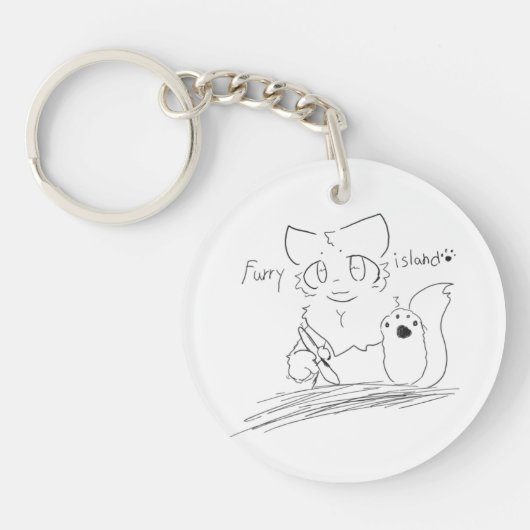 furry island fox and furry island mark key ring キーホルダー (正面)