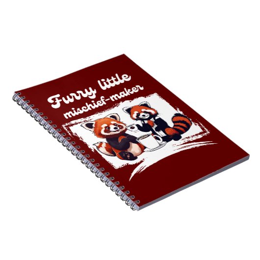 Furry little mischief maker Red Panda & Coffee ノートブック (右側)