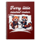 Furry little mischief maker Red Panda & Coffee ノートブック (正面)
