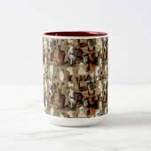 「Furry Moments: An Alpaca Photo Collage」 ツートーンマグカップ (中央)