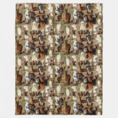 「Furry Moments: An Alpaca Photo Collage」 フリースブランケット (正面)