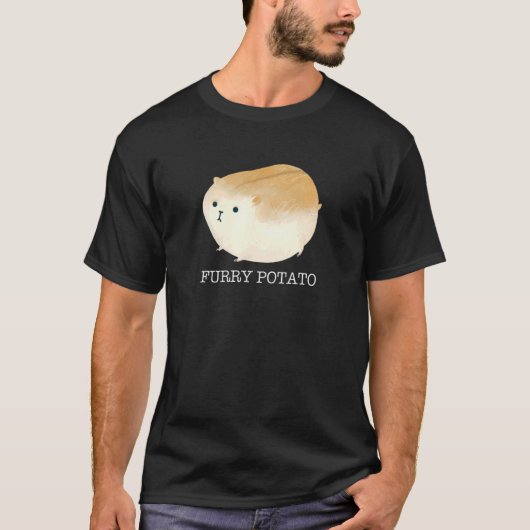 Furry Potato  Cute Chubby Hamster Men Women Hamste Tシャツ (正面)