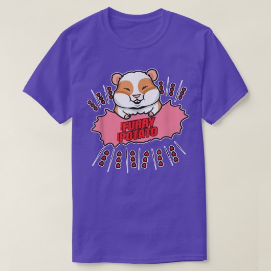 Furry Potato - Funny Guinea Pig Tシャツ (デザイン正面)