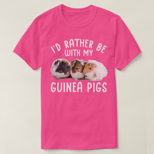Furry Potato I'D Rather Be With My Guinea Pigs Pre Tシャツ (デザイン正面)