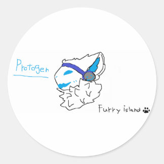 furry protogen sticker ラウンドシール