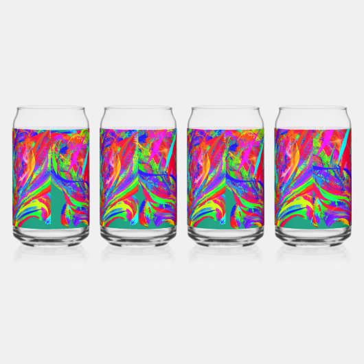 Furry Rainbow Colored Flower ガラス缶 (右)