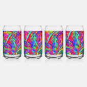 Furry Rainbow Colored Flower ガラス缶 (正面)