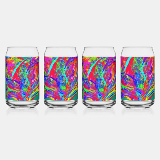 Furry Rainbow Colored Flower ガラス缶 (正面)