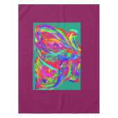 Furry Rainbow Colored Flower テーブルクロス (正面)