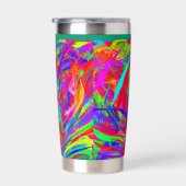 Furry Rainbow Colored Flower  保温保冷タンブラー (右面)