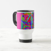 Furry Rainbow Colored Flower Travel Mug トラベルマグ (正面左)