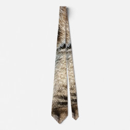 Furry Tabby Cat Legs and Paws- Funny Feline Design ネクタイ