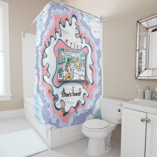 Further Than Meat | Satirical Humor シャワーカーテン (インサイチュ)