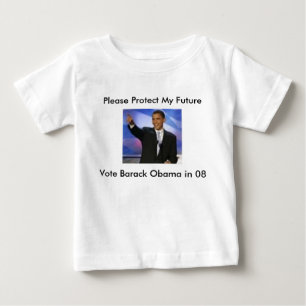 Furtureの私の…投票オバマ08、Protを…保護して下さい ベビーTシャツ