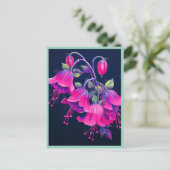 FUSCHIA FLOWERS #1 ポストカード (スタンド正面)