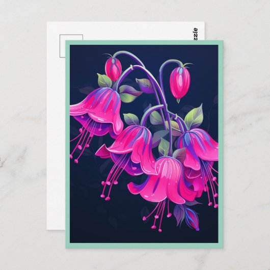 FUSCHIA FLOWERS #1 ポストカード (正面/裏面)