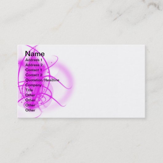 Fushsiaグロー 名刺 (正面)