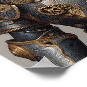 Fusion of Eras: Steam-Powered Knight Armor Detail ポスター (角)