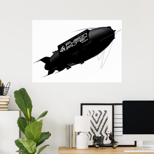 FusionFilter飛行船 ポスター (ホームオフィス)