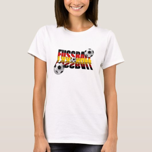 Fussball 2010ドイツ国旗のサッカーのギフト tシャツ (正面)