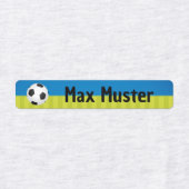 Fußball blau grün - 96 schmale Kinder Etiketten ラベル (デザイン1)