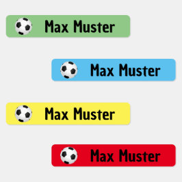 Fußball bunt - 96 schmale Kinder Etiketten ラベル