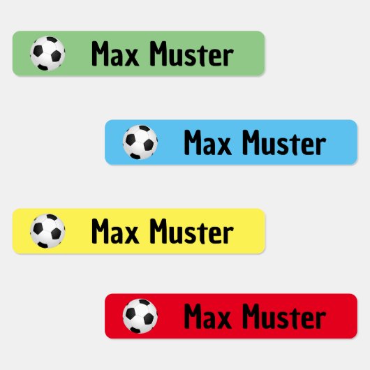 Fußball bunt - 96 schmale Kinder Etiketten ラベル (グループ)