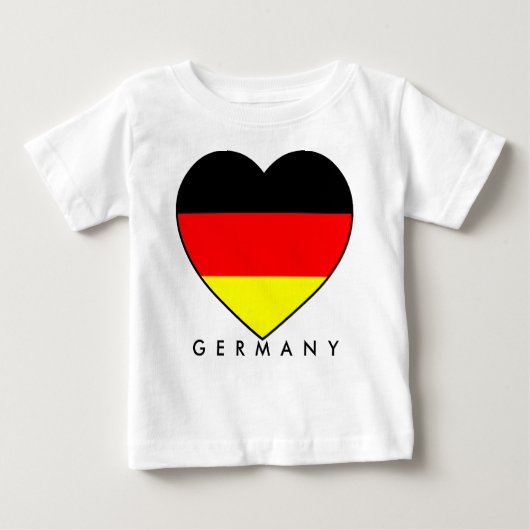 Fussball Deutschland "Germany" Herz WM 2010 ベビーTシャツ (正面)