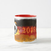 Fußball Deutschland Mops 2018 マグカップ (中央)