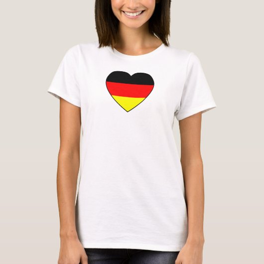 Fussball Deutschland Top Herz Tシャツ (正面)