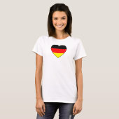 Fussball Deutschland Top Herz Tシャツ (正面フル)