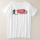 Fußball holländische Flaggen Farben, name プラスサイズTシャツ (デザイン裏面)