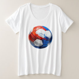 Fußball holländische Flaggen Farben, name プラスサイズTシャツ