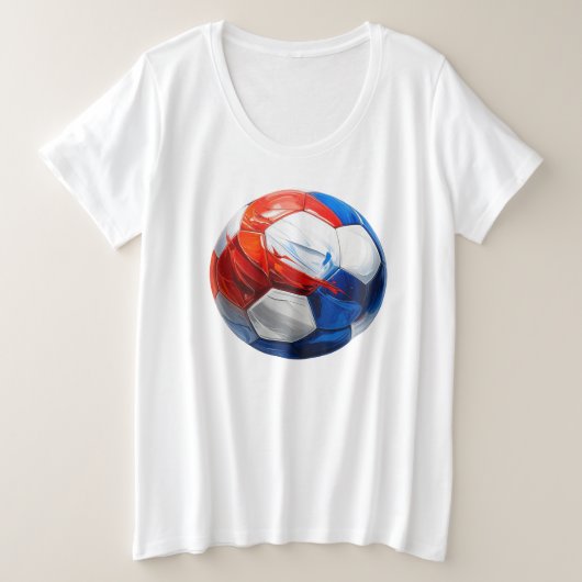 Fußball holländische Flaggen Farben, name プラスサイズTシャツ (デザイン正面)