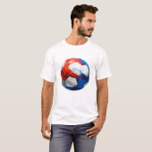 Fußball holländische Flaggen Farben, name Tシャツ (正面フル)