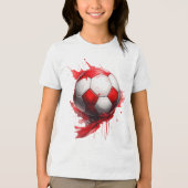 Fußball in Österreichischen Flaggenfarben, name トライブレンドTシャツ (正面)