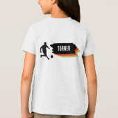 Fußball schwarz rot gold, Name in Flagge トライブレンドTシャツ (裏面)