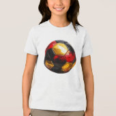 Fußball schwarz rot gold, Name in Flagge トライブレンドTシャツ (正面)