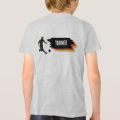 Fußball schwarz rot gold, Name in Flagge トライブレンドTシャツ (裏面)