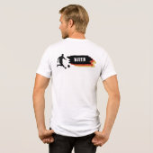 Fußball schwarz rot gold, Name in Flagge トライブレンドTシャツ (裏面全面)