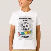 Fußball trifft Mauer - 1. Klasse Tシャツ (正面)
